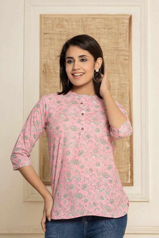 Floral Breeze Cotton Top