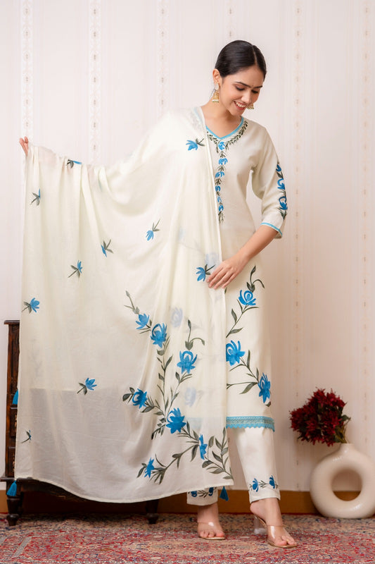 Khadi Cotton Dupatta Set