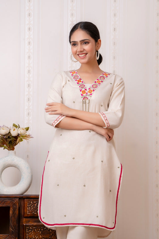 Khadi Cotton Kurta Set