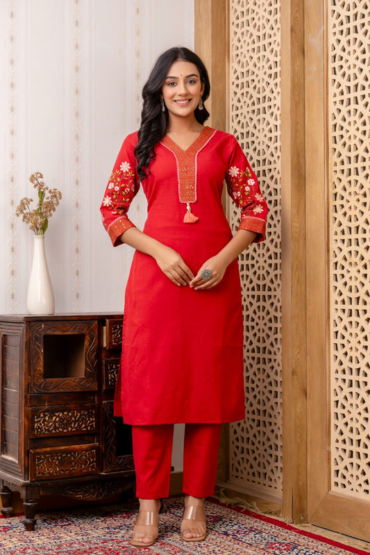 Scarlet Kurta Set