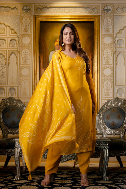 Silk Muslin Dupatta Set